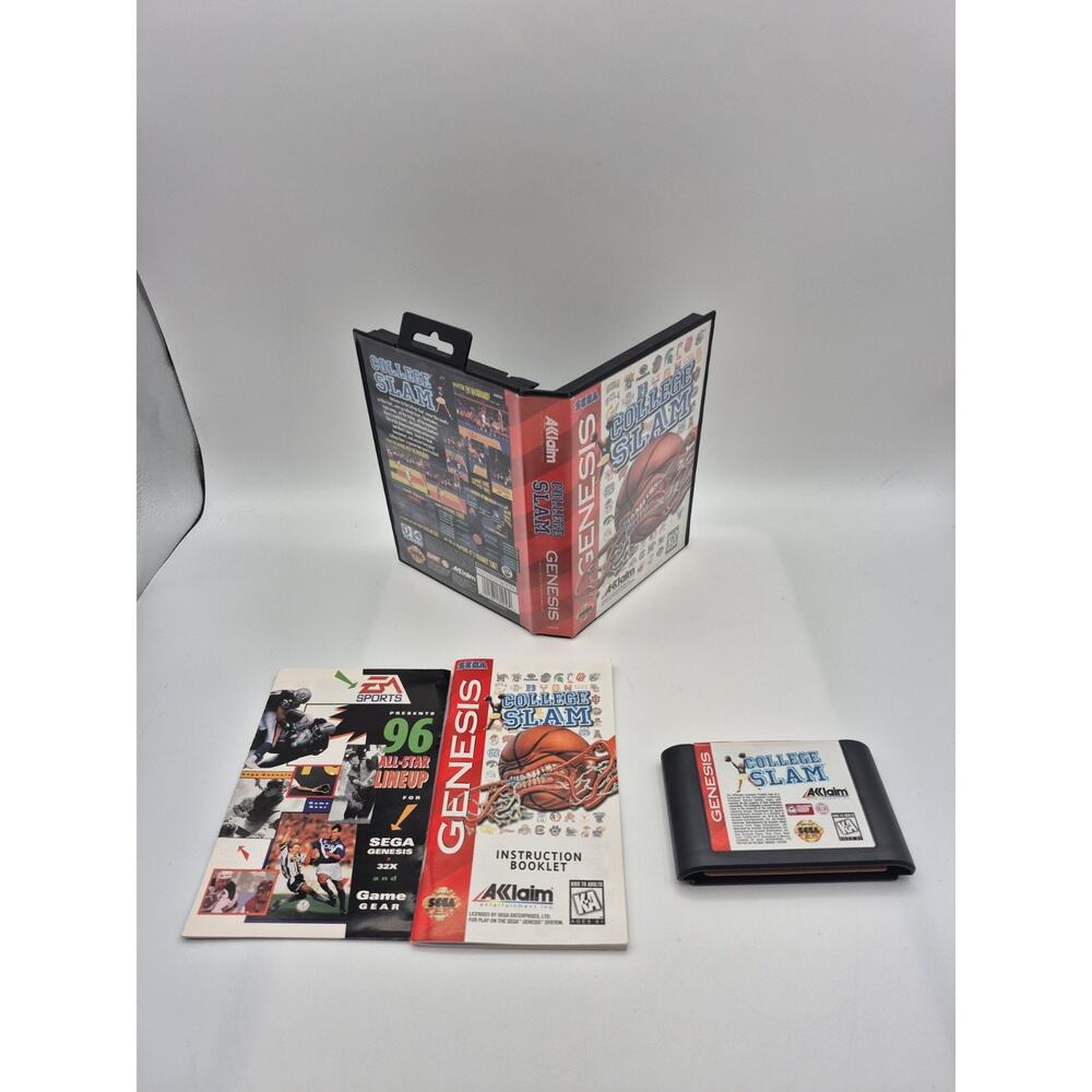 College Slam (Sega Genesis, 1996) CIB Complete Tested and Working